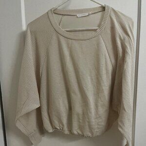 Ribbed Cream/White Sweater